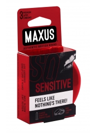 Ультратонкие презервативы в железном кейсе MAXUS Sensitive - 3 шт. - Maxus - купить с доставкой в Смоленске