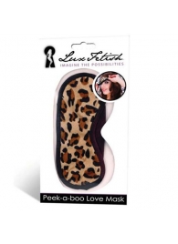 Леопардовая маска на глаза Peek-a-Boo - Lux Fetish - купить с доставкой в Смоленске
