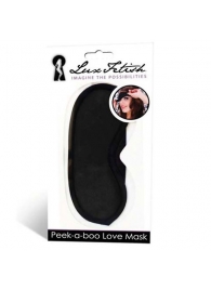 Черная маска на глаза Peek-a-Boo - Lux Fetish - купить с доставкой в Смоленске