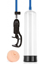 Прозрачная вакуумная помпа Sex Expert с насадкой-вагиной - Sex Expert - в Смоленске купить с доставкой