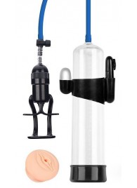 Прозрачная вакуумная вибропомпа Sex Expert с насадкой-вагиной - Sex Expert - в Смоленске купить с доставкой