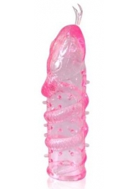 Закрытая рельефная насадка Crystal sleeve snakes в виде змеи с усиками - 14 см. - Erowoman-Eroman - в Смоленске купить с доставкой