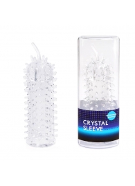 Закрытая рельефная насадка Crystal sleeve с усиками - 12 см. - Erowoman-Eroman - в Смоленске купить с доставкой