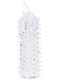 Закрытая рельефная насадка Crystal sleeve с усиками - 12 см. - Erowoman-Eroman - в Смоленске купить с доставкой