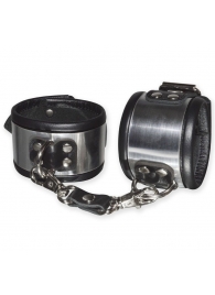 Эффектные серебристо-черные наручники с металлическим блеском - Sitabella - купить с доставкой в Смоленске