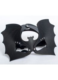 Черная кожаная маска на глаза  Летучая мышь - Sitabella - купить с доставкой в Смоленске