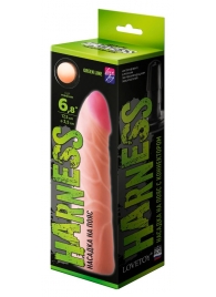Фаллическая насадка на трусики харнесс - 17,5 см. - LOVETOY (А-Полимер) - купить с доставкой в Смоленске