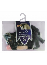 Черный пояс-трусики с двумя насадками Soft-Dolli - 16,5 и 10,5 см. - LOVETOY (А-Полимер) - купить с доставкой в Смоленске