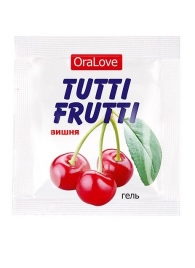 Пробник гель-смазки Tutti-frutti с вишнёвым вкусом - 4 гр. - Биоритм - купить с доставкой в Смоленске