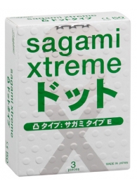 Презервативы Sagami Xtreme SUPER DOTS с точками - 3 шт. - Sagami - купить с доставкой в Смоленске