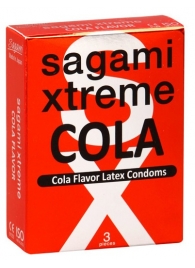 Ароматизированные презервативы Sagami Xtreme COLA - 3 шт. - Sagami - купить с доставкой в Смоленске