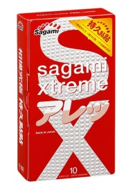 Утолщенные презервативы Sagami Xtreme Feel Long с точками - 10 шт. - Sagami - купить с доставкой в Смоленске