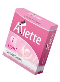 Ультратонкие презервативы Arlette Light - 3 шт. - Arlette - купить с доставкой в Смоленске