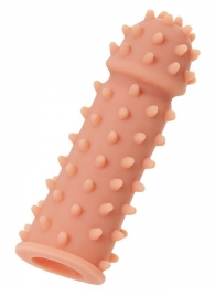 Телесная реалистичная насадка KOKOS Extreme Sleeve 03 с дополнительной стимуляцией - 12,7 см. - KOKOS - в Смоленске купить с доставкой