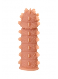 Телесная реалистичная насадка KOKOS Extreme Sleeve 04 с дополнительной стимуляцией - 12,7 см. - KOKOS - в Смоленске купить с доставкой