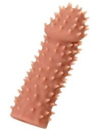 Телесная реалистичная насадка KOKOS Extreme Sleeve 07 с дополнительной стимуляцией - 12,7 см. - KOKOS - в Смоленске купить с доставкой