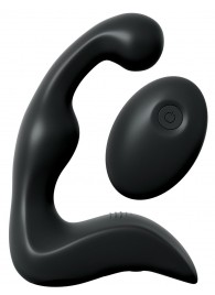Черный вибромассажер простаты с пультом ДУ Control P-Spot Pro - Pipedream - в Смоленске купить с доставкой