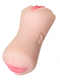 Телесный двусторонний мастурбатор Pretty Mouth - ротик и вагина - ToyFa - в Смоленске купить с доставкой