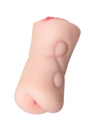 Телесный двусторонний мастурбатор Rich Fruit - вагина и анус - ToyFa - в Смоленске купить с доставкой