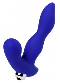 Синий силиконовый вибростимулятор простаты Stroman - 14,5 см. - ToyFa - в Смоленске купить с доставкой