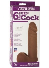 Насадка-мулат для трусиков Vac-U-Lock 6  ULTRASKYN Cock - 17,3 см. - Doc Johnson - купить с доставкой в Смоленске