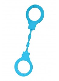 Голубые силиконовые наручники A-Toys без ключа - A-toys - купить с доставкой в Смоленске