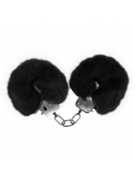 Черные меховые наручники Love с ключиками - Baile - купить с доставкой в Смоленске