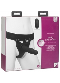 Черный полый вибрострапон Body Extensions BE Aroused - 17,78 см. - Doc Johnson - купить с доставкой в Смоленске