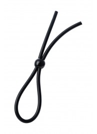 Черное лассо на пенис с одной бусиной - A-toys - в Смоленске купить с доставкой