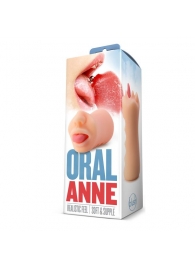 Телесный мастурбатор-ротик с язычком Oral Anne - Blush Novelties - в Смоленске купить с доставкой