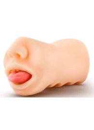 Телесный мастурбатор-ротик с язычком Oral Anne - Blush Novelties - в Смоленске купить с доставкой