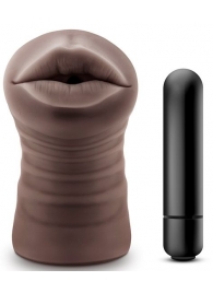 Коричневый мастурбатор-ротик Heather - Blush Novelties - в Смоленске купить с доставкой