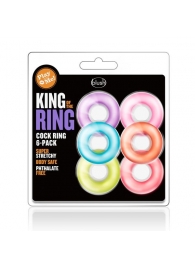 Набор из 6 эрекционных колец King of the Ring - Blush Novelties - в Смоленске купить с доставкой