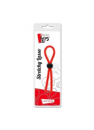 Красное эрекционное лассо с одной бусинкой-утяжкой STRETCHY THICK LASSO - Dream Toys - в Смоленске купить с доставкой