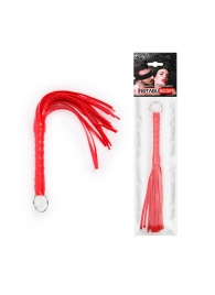 Красная плеть с рукоятью в оплетке - 28 см. - Notabu - купить с доставкой в Смоленске