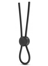 Черное силиконовое лассо на пенис SILICONE LOOP COCK RING - Blush Novelties - в Смоленске купить с доставкой