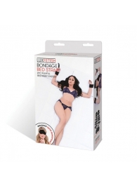 Чёрные манжеты для фиксации на кровати Bondage Bed Strap - Lux Fetish - купить с доставкой в Смоленске