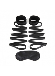 Чёрные манжеты для фиксации на кровати Bondage Bed Strap - Lux Fetish - купить с доставкой в Смоленске