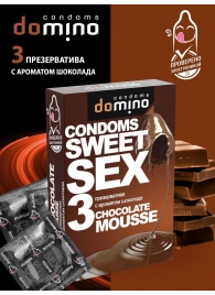 Презервативы для орального секса DOMINO Sweet Sex с ароматом шоколадного мусса - 3 шт. - Domino - купить с доставкой в Смоленске