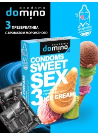 Презервативы для орального секса DOMINO Sweet Sex с ароматом мороженого - 3 шт. - Domino - купить с доставкой в Смоленске