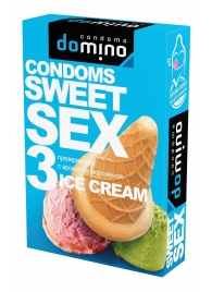 Презервативы для орального секса DOMINO Sweet Sex с ароматом мороженого - 3 шт. - Domino - купить с доставкой в Смоленске