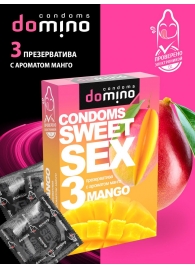 Презервативы для орального секса DOMINO Sweet Sex с ароматом манго - 3 шт. - Domino - купить с доставкой в Смоленске
