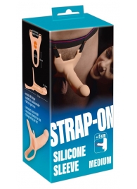 Силиконовый полый страпон на ремнях Silicone Strap-on - 16 см. - Orion - купить с доставкой в Смоленске