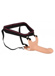 Силиконовый полый страпон на ремнях Silicone Strap-on - 16 см. - Orion - купить с доставкой в Смоленске