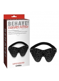 Черная маска на глаза Behave - Chisa - купить с доставкой в Смоленске