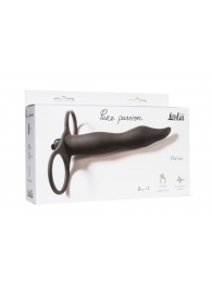 Черная вибронасадка для двойного проникновения Flirtini - 15,9 см. - Lola Games - купить с доставкой в Смоленске