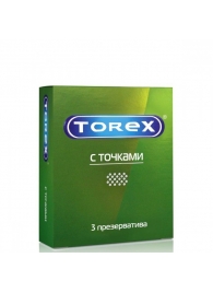 Текстурированные презервативы Torex  С точками  - 3 шт. - Torex - купить с доставкой в Смоленске