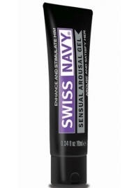 Возбуждающий гель-лубрикант на водной основе Sensual Arousal Lubricant - 10 мл. - Swiss navy - купить с доставкой в Смоленске