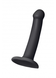 Черный фаллос на присоске Silicone Bendable Dildo S - 17 см. - Strap-on-me - купить с доставкой в Смоленске