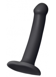 Черный фаллос на присоске Silicone Bendable Dildo S - 17 см. - Strap-on-me - купить с доставкой в Смоленске